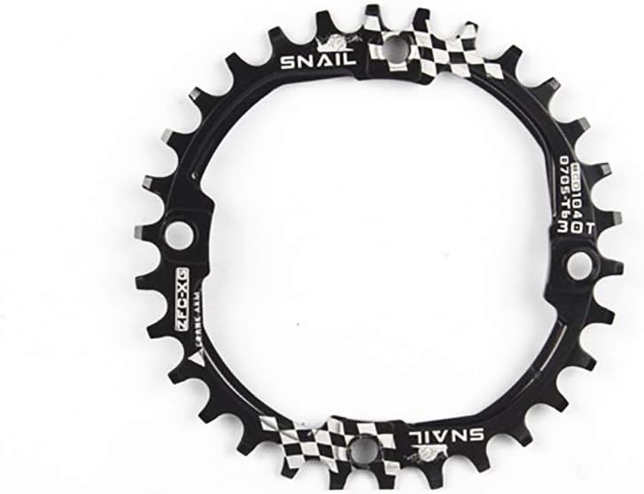 Snail Ultralight Aluminum Alloy 30T Cycling Chainring 104BCD Four Chainring Bolts for Road Bike Mountain Bike BMX MTB Single Chain Ring