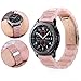 CAGOS Compatible with 22mm Bands Fashion Resin Bracelet Strap with Metal Stainless Steel Buckle Replacement Band, Pink-tone