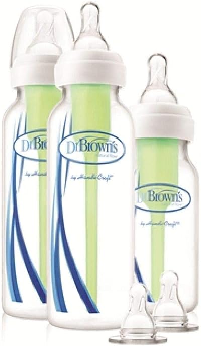 Dr Brown's Natural Flow Anti-Colic Options+ Narrow Starter Kit 4oz & 8oz Bottles
