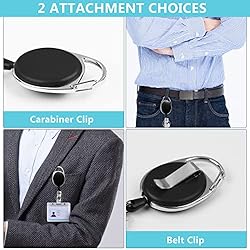 Diateklity 20 Pack Retractable Badge Holder with