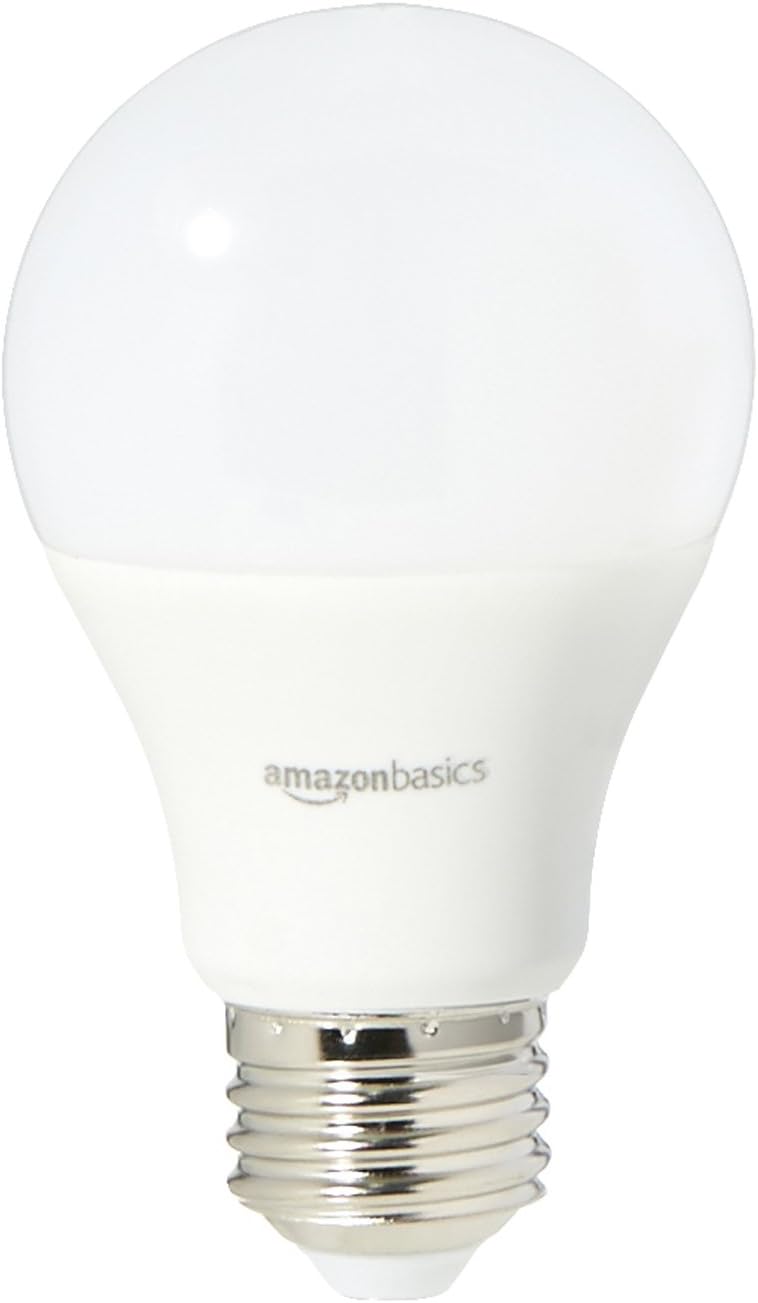 Basics 60 Watt Equivalent, Soft White, Non-Dimmable, 15, 000 Hour Lifetime, A19 LED Light Bulb | 6-Pack - - 