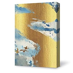 Canvas Wall Art for Living Room,Bedroom Home Decoration Gilding Abstract Artwork Ready to Hang - 12x18 inches