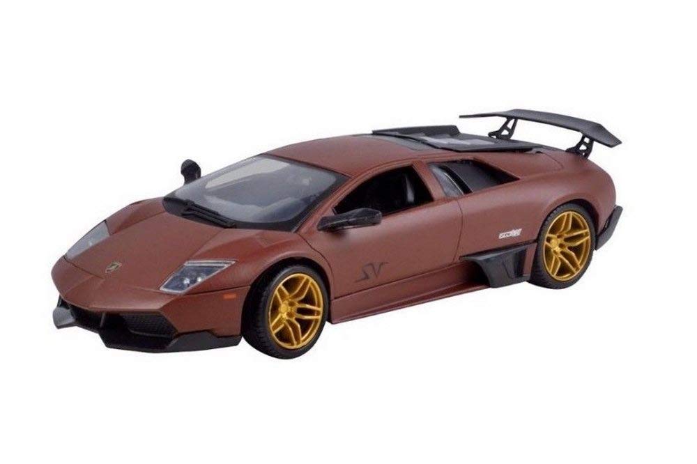 Motormax Lamborghini Murcielago LP SV Hard Top, Matte Brown 79503 - 1/24 Scale Diecast Model Toy Car