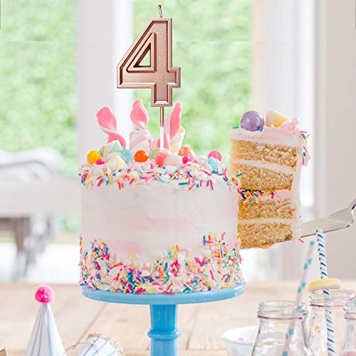 AOSTAR-Birthday-Candles-Number-Rose-Gold-Glitter-Numeral-Candles-Cake-Topper-Decoration-for-Birthdays-Wedding-Reunions-Party-Number-4