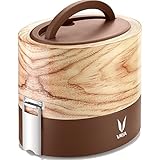 Vaya Tyffyn 600 Insulated Lunch Box - Stainless Steel Leak-Resistant Food Storage Container - 100% BPA Free, Eco-Friendly & Reusable Lunch Box For Adults & Kids 20 oz Total Capacity