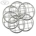 Shiny Metal Flower Frog Lid Insert for Transform Mason, Ball, Canning Jars, 6-pack (Regular Mouth)