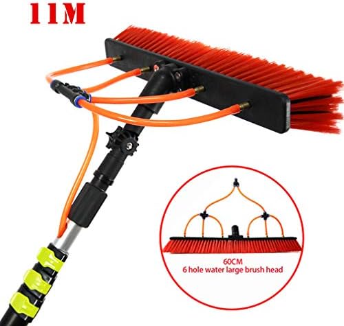 JSZMQD 3.6-11M Telescopic Cleaning Rod, Photovoltaic Panel Cleaning Tool, Washing Set Equipment Extension Pole Cleaning Kit for Trucks Windows, Solar Panels, Window Cleaning,11m
