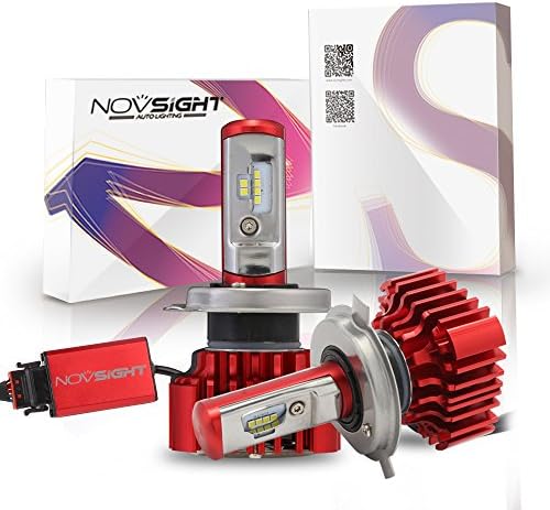 H4/HB2/9003 SEOUL CSP LED headlight bulbs,Cool White Chips, 60W/8,000LM/6,000K Auto Headlamp,All-in-One Conversion Kit,High Hi-Lo Beam,HID or Halogen Head light Replacement (H4/HB2/9003)