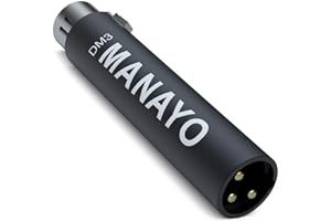 MANAYO In-line Microphone Pream, Mic Booster Preamplifier for Dynamic and Passive Ribbon Microphones (Black)