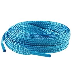 MiracleCat Flat Blue Color Silk Shoelaces for Sport