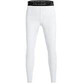 Runhit Boys BJJ Compression Pants Youth Jiu Jitsu No Gi Spats Kids Leggings Athletic Base Layer for Training MMA Wrestling