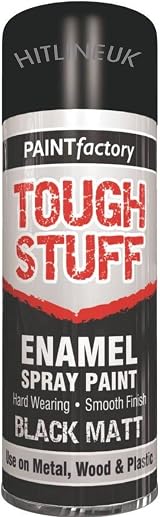 HitlineUK Matt Black Spray Paint 2x400ml Multi-Surface Aerosol Wood Metal view 5