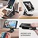 （2 in 1） Tecboss Tablet Stand, Multi-Angle Adjustable Desktop Cell Phone Stand Holder for Nintendo Switch, iPad Mini Air 2 3 4 Pro, iPhone 6 7 8 X Plus - Easy Adjust & Take Anywhere (Black)