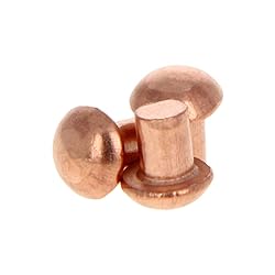 Aicosineg 50pcs 0.24" Length Copper Solid Rivets M5