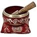 Shalinindia 4 Inches Hand Painted Metal Tibetan Buddhist Singing Bowl Musical Instrument for Meditation with Stick and Cushion