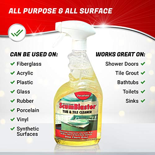 ForceField ScumBlaster Soap Scum Remover, Tile and Grout Cleaner, Hard