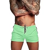 TONLEN Mens Swimwear Sports Shorts Swim Trunks with Zipper Pockets
