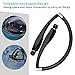 Matone Bluetooth Headphones, Wireless Neckband Headset [20 Hours Playtime] Noise Cancelling Stereo Earphones with Mic Sweatproof Sport Headphones Foldable Design & Retractable Earbuds - Black