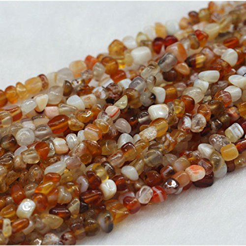 1 Strands Natural Orange Red Sardonyx Agate Small Nugget Loose Beads Free Form Fillet Irregular Pebble Beads Fit Jewelry Size: 3x5mm 15" 03953