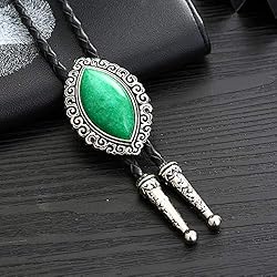 Vintage Stone Bolo Tie for Men Handmade Cowboy
