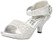 SHOEDEZIGNS Lucita Jan 14Km Little Girls Rhinestone Heel Platform Dress Sandals Silver,Silver,1