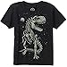 Boys Glow in the Dark T-Rex Skeleton Short Sleeve Graphic Tee (Small 6/7)