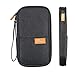 RFID Travel Passport Wallet and Credit Card Holder by FLYNOVA| Small Clutch with Zippered Pockets | Carry Money, Tickets, Documents | Includes Smartphone Pocket (Black)