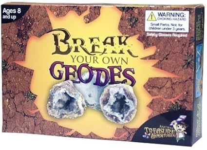 Amazon Com Break Your Own Geodes Kit 12 Whole Geodes Toys Games