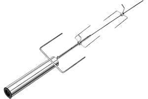 SELPONT ric Motor Universal Grills Rotisserie Kit, Cordless Portable Rotisserie, Adjustable Length, Battery Powered, Roaster 