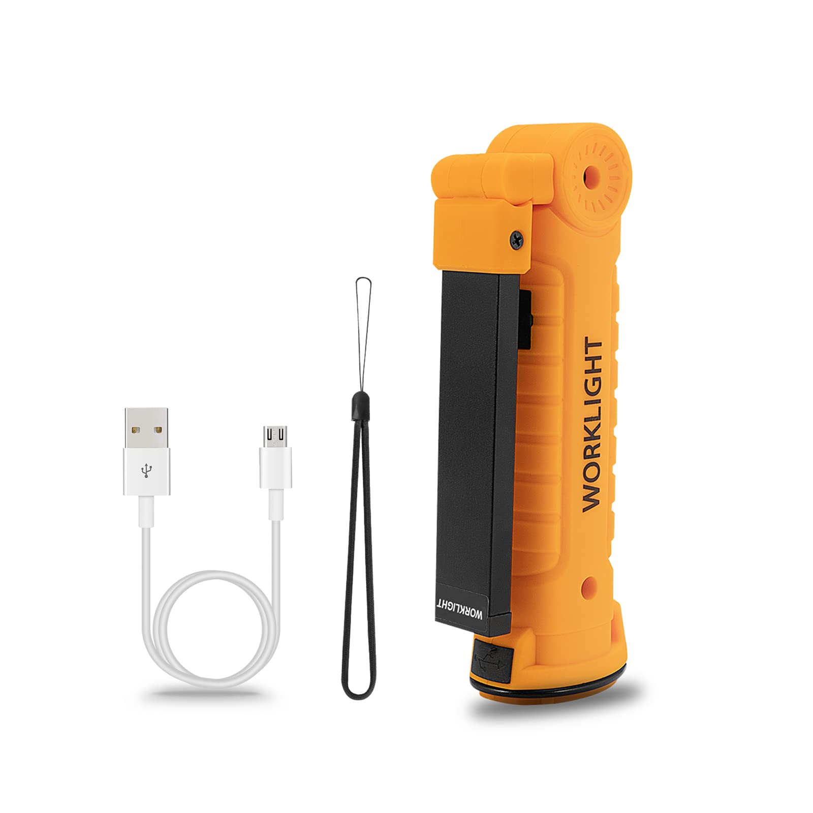 Vagocom LED USB Rechargeable Work Light Flashlight Torch, Portable COB Bright Inspection Lamp,Small Lantern with Magnetic Base and Hook for Mechanic Tools,Garage,Emergency,Workshop,Outdoor(1 Pack) — image 1