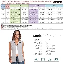 MISS MOLY Women's Lightweight Vest Casual Zipper