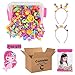 Conleke Pop Snap Beads Set 520 PCS for Kids Toddlers Creative DIY Jewelry Toys - Making Necklace,Bracelet and Ring - Ideal Christmas Birthday Gifts for 4,5,6,7,8 Year Old Girls (Box Packaging)