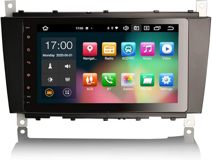 ERISIN 8 Pouces Android 10.0 Autoradio pour Mercedes Classe C/CLK/CLC