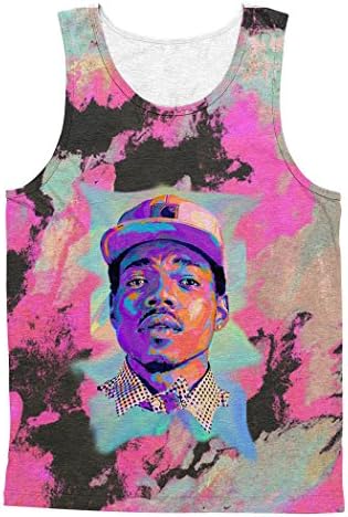 Cottonsyria Men's Boy Tank Tops Camouflage T Shirt Psychedelic Tees Vest (Medium)