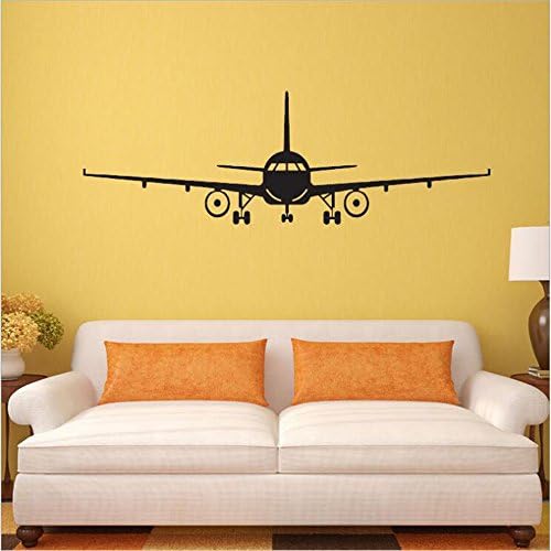 Fashion Airplane Aircraft Wall Stickers Decals Home Kids Bedroom DIY Decor (L)