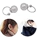 U Studs Faux Pearl Ear Crawler Earrings Cuffs Climber Ear Wrap Pin Vine Non-pierced Charms Clip On Jewelry Silver Pearl