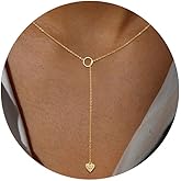 Yatumery Classic Heart Necklaces for Women Adjustable Cubic Zircon Necklaces for Women Dainty Silver/Gold Pendant Necklace Gifts for Her