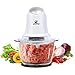 POSAME Food Chopper 4 Cup Glass Bowl, One Touch Multipurpose Electric Food Processor Mincer, White