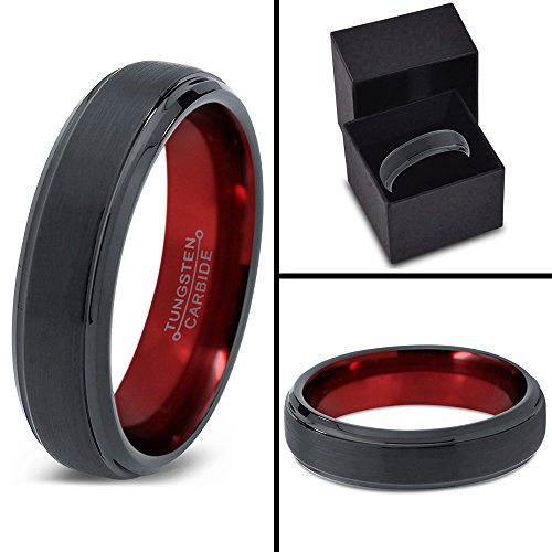 Chroma Color Collection Tungsten Wedding Band Ring 8mm for Men Women R