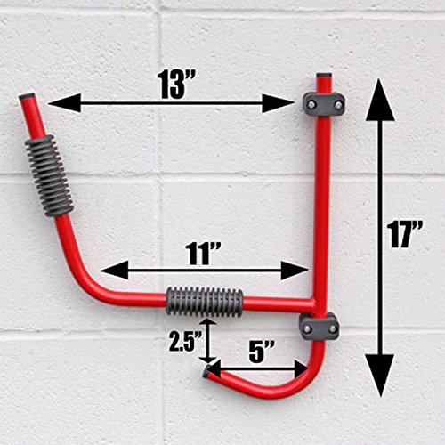 J-Hook Metal Steel Kayak Ladder Wall Mount Storage Rack Bike Surfboard Canoe Folding Hanger SUP Storage for Garage or Shed
