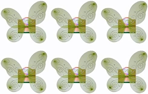 MariaVictoria Girls Butterfly, Fairy Wings, and Angel Wings (Set Of 6) (Green)