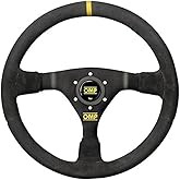 Volante Sportivo OMP Targa 330 Mm | 3 Raggi, Pelle Nera, Pulsante Clacson