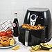 Elite Platinum EAF-05 Electric Digital Hot Air Fryer Oil-Less Healthy Cooker, Timer & Temperature Controls, PFOA/PTFE Free, 1400-Watts with Recipes, 3.2 Quart, Black