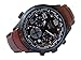 AVIATOR Military Army Mens Wrist Watch Aviation Pilot Cronograph Brown Band Stainless Steel Case F-Series World Time Traveller Collection AVW1266G153