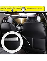 Skysep   Juego completo de fundas de asiento de coche de piel impermeable para coche, ajuste universal, 5 asientos
