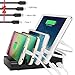 USB 4 Port Charging Station, Organizer for Multiple Devices Smart Compact Desktop Universal Phone Charger Station - Compatible with Smartphone | Cables Included