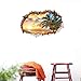 BIBITIME Tropical Ocean 3D Beach Wall Stickers Sunshine Wall Art Mural Coconut Tree Vinyl Nursery Decor Decals for Bedroom Living Room
