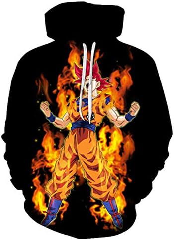 Unisex Hoodies Sweatshirts Dragon Ball Z Pocket Kid Goku 3D Print Pullovers Long Sleeve Outerwear Hooded AF1182 5XL