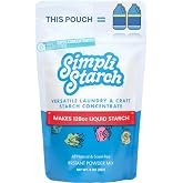 Dissolvable Liquid Starch Powder Mix. Makes 128 Oz Liquid Starch. Perfect For Stiffening Fabric, Removing Wrinkles, Laundry &amp; Ironing. Ideal for Arts and Crafts, Paper M&acirc;ch&eacute;, Playdough (1 Pack)