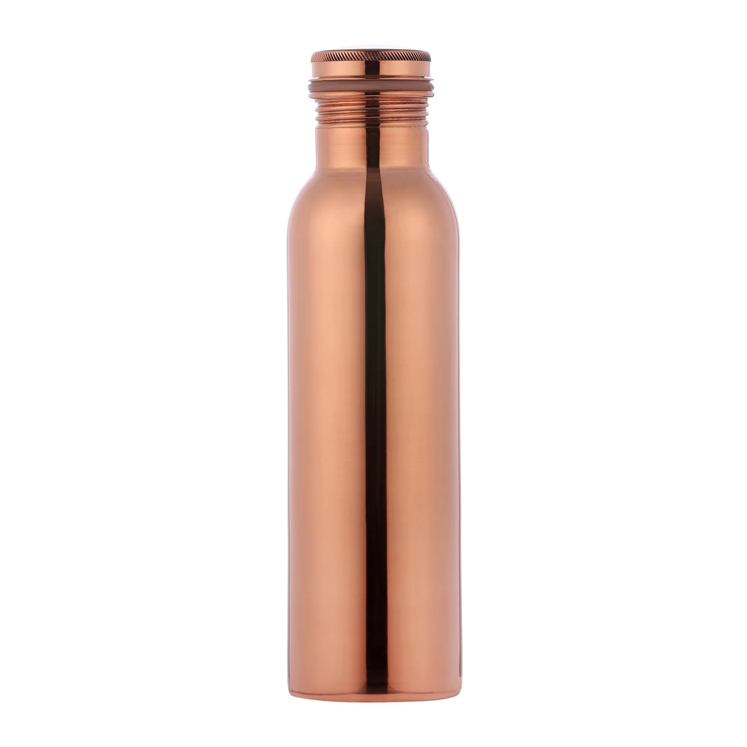 ANCIENTIMPEX Pure Copper Water Bottle 600 Ml (20.28 FL Oz) Plain | Ayurveda Drinking Bottle | Leak-proof & Eco-Friendly Copper Bottle for Daily Health Benefits